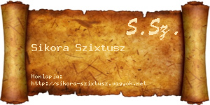 Sikora Szixtusz névjegykártya